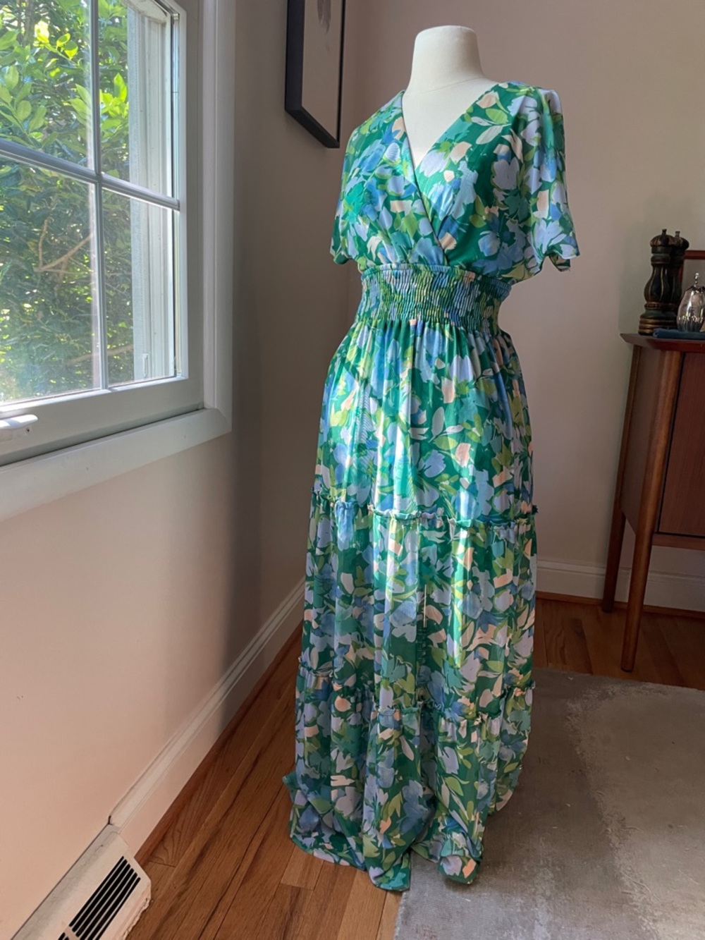 Rabbit Rabbit Rabbit Green Floral Maxi Dress